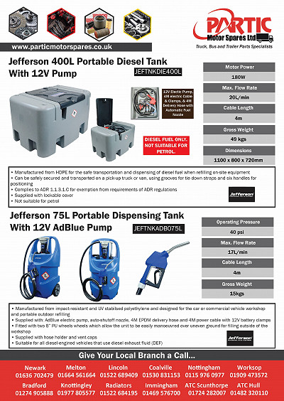 Portable Diesel & AdBlue Tanks With 12V Pump